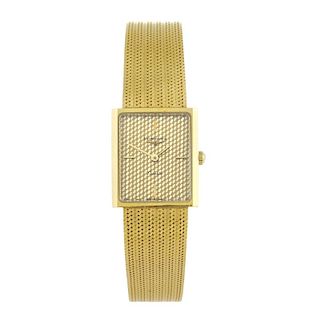 LONGINES - a lady's bracelet watch. Yellow metal case, stamped 18k 750. Reference 5682 962, serial 2