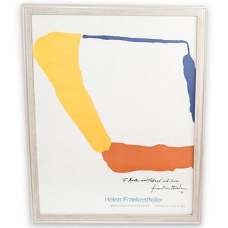 Signed Helen Frankenthaler Art Poster