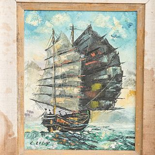 Clipper Ship Oil Painting on Canvas