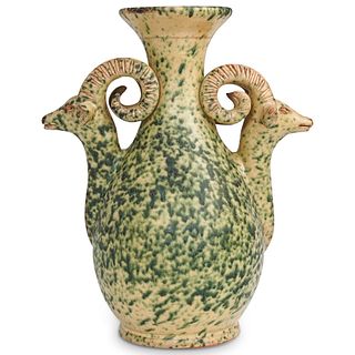 Etruscan Revival Ram Pottery Vase