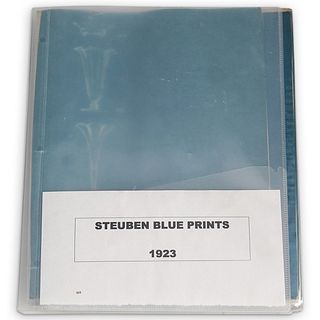 (28 Pc) 1923 Steuben Glass Blueprints