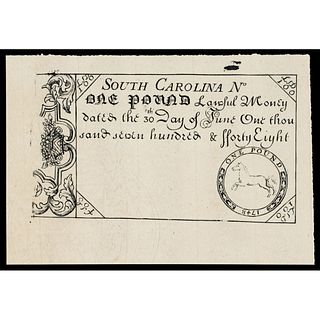 Colonial Currency SC. June 30, 1748 c1860 19th Century Reprint PMG Gem New-65PPQ