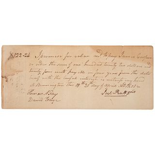 Embossed Federal Revenue Stamp, April 20, 1801