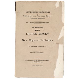 1884 Indian Money Studies by Johns Hopkins University Studies Booklet 