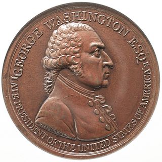 1799 Washington Westwood Medal. Bronze. Baker-81. NGC graded Mint State-65