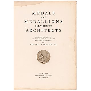 1927 Illustrated Reference Book: Medals and Medallions Relating to Architects