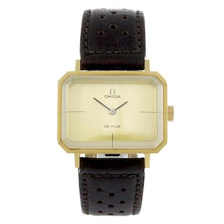 OMEGA - a De Ville wrist watch. Gold plated case with stainless steel case back. Numbered 5110379. S
