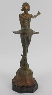 Josef Lorenzl (1892 - 1950) Gilt Bronze Dancer