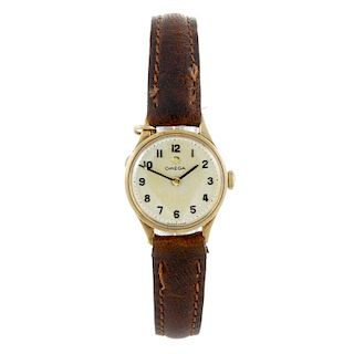 OMEGA - a lady's wrist watch. 9ct yellow gold case, hallmarked Birmingham 1965. Numbered 5115499. Si