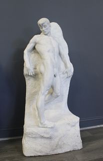 Signed, Large & Very Fine Marble Sculpture Of A