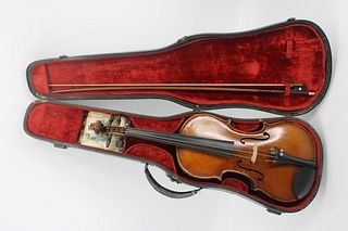 Violin & Bow In Hard Shell Case