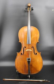 Antique Cello and Silver Clad Bow.