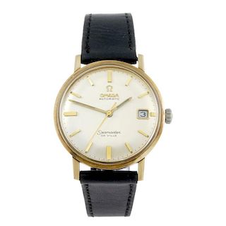 OMEGA - a gentleman's Seamaster De Ville wrist watch. 9ct yellow gold case with engraved case back,