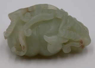 Carved Jade Pendant of a Gourd or Pumpkin.