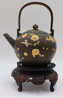 Japanese Meiji Mixed Metal Teapot.