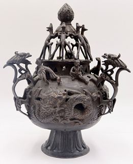 Ex Christie's East Figural Bronze Incense Burner.