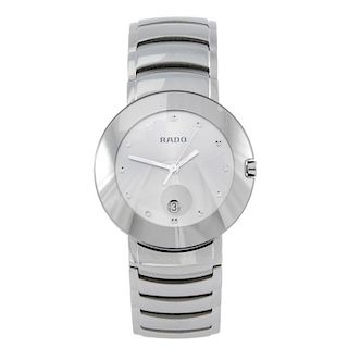 RADO - a mid-size Coupole bracelet watch. Ceramic case with stainless steel case back. Reference 129