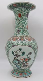 Chinese Famille Verte Yen Yen Vase.