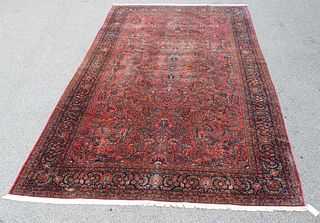 Antique And Finely Hand Woven Sarouk Roomsize