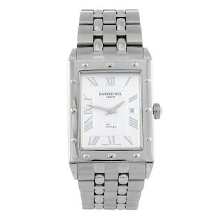 RAYMOND WEIL - a gentleman's Tango bracelet watch. Stainless steel case. Reference 5381, serial K198
