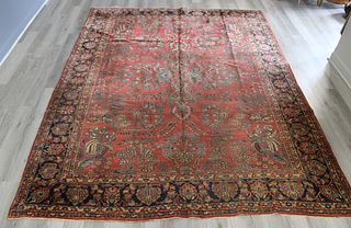 Large Antique and Finely Hand Woven Sarouk