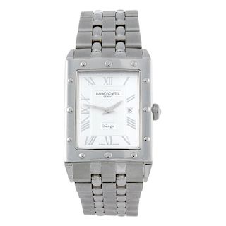 RAYMOND WEIL - a gentleman's Tango bracelet watch. Stainless steel case. Reference 5381, serial K197