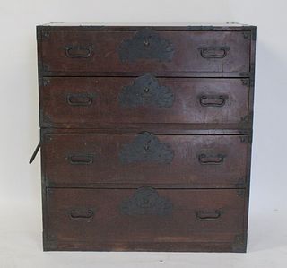 Antique Asian Campaign Style Chest.