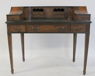 Antique Mahogany Leathertop Carlton Style Desk
