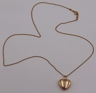 JEWELRY. Tiffany & Co. 18kt Gold Locket and Chain.