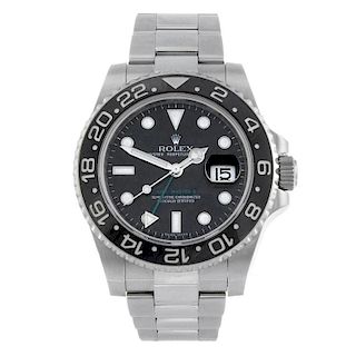 CURRENT MODEL: ROLEX - a gentleman's Oyster Perpetual Date GMT-Master II bracelet watch. Circa 2008.