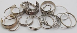 JEWELRY. Assorted Grouping of Sterling Bracelets.