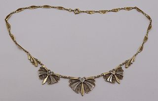JEWELRY. French Art Deco 18kt Gold Butterfly