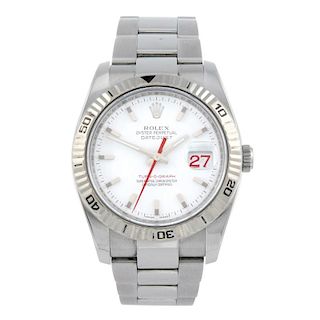 ROLEX - a gentleman's Oyster Perpetual Turn-O-Graph bracelet watch. Circa 2005. Stainless steel case