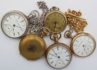 JEWELRY. Antique Grouping of (5) Pocket Watches.