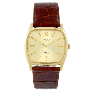 ROLEX - a Cellini wrist watch. Circa 1975. 18ct yellow gold case. Reference 3805, serial 4280952. Si