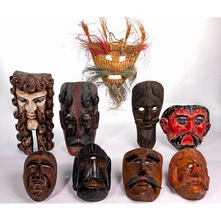 Guatemalan and Mexican Dance Mask Assortment