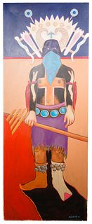 Ray Kobald (Mexican / American, b.1931) 'Apache' Acrylic on Canvas