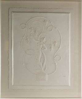 Erte (Romain de Tirtoff) (Russian / French, 1892-1990) 'Emerald' Cast Paper