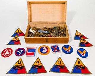 Military Patch and Pin Assortment