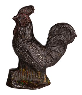 Kyser & Rex Co. Rooster Mechanical Cast Iron Bank