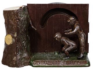 (Attributed to) Shepard Hardware 'Leap-Frog' Mechanical Cast Iron Bank