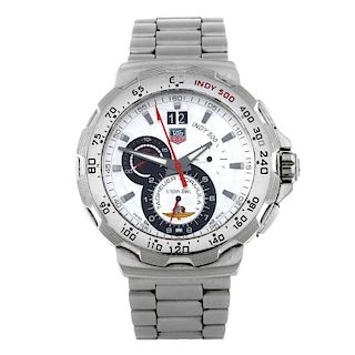 TAG HEUER - a gentleman's Formula 1 Indy 500 chronograph bracelet watch. Stainless steel case with c