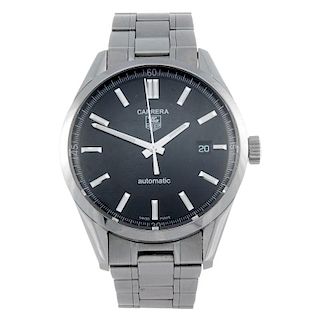 TAG HEUER - a gentleman's Carrera bracelet watch. Stainless steel case with exhibition case back. Re