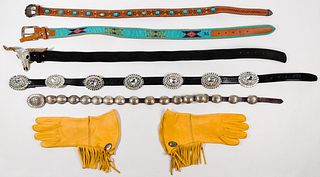 Western Style Belts and Gloves