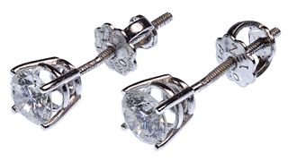Platinum and Diamond Earrings