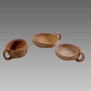 Lot of 3 Holy land Bronze Age Terracotta Cups c.2000 BC. 