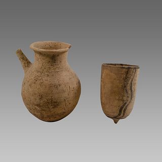 Lot of 2 Holy land Roman Terracotta Vessels c.1st cent AD.