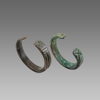 Lot of 2 Byzantine Bronze Bracelets c.6th cent AD.