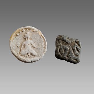 Lot of 2 Near Eastern Style Stone Seal. 