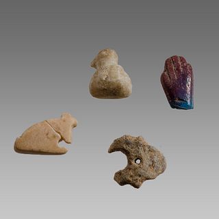 Lot of 4 Near Eastern Style Stone Amulets 